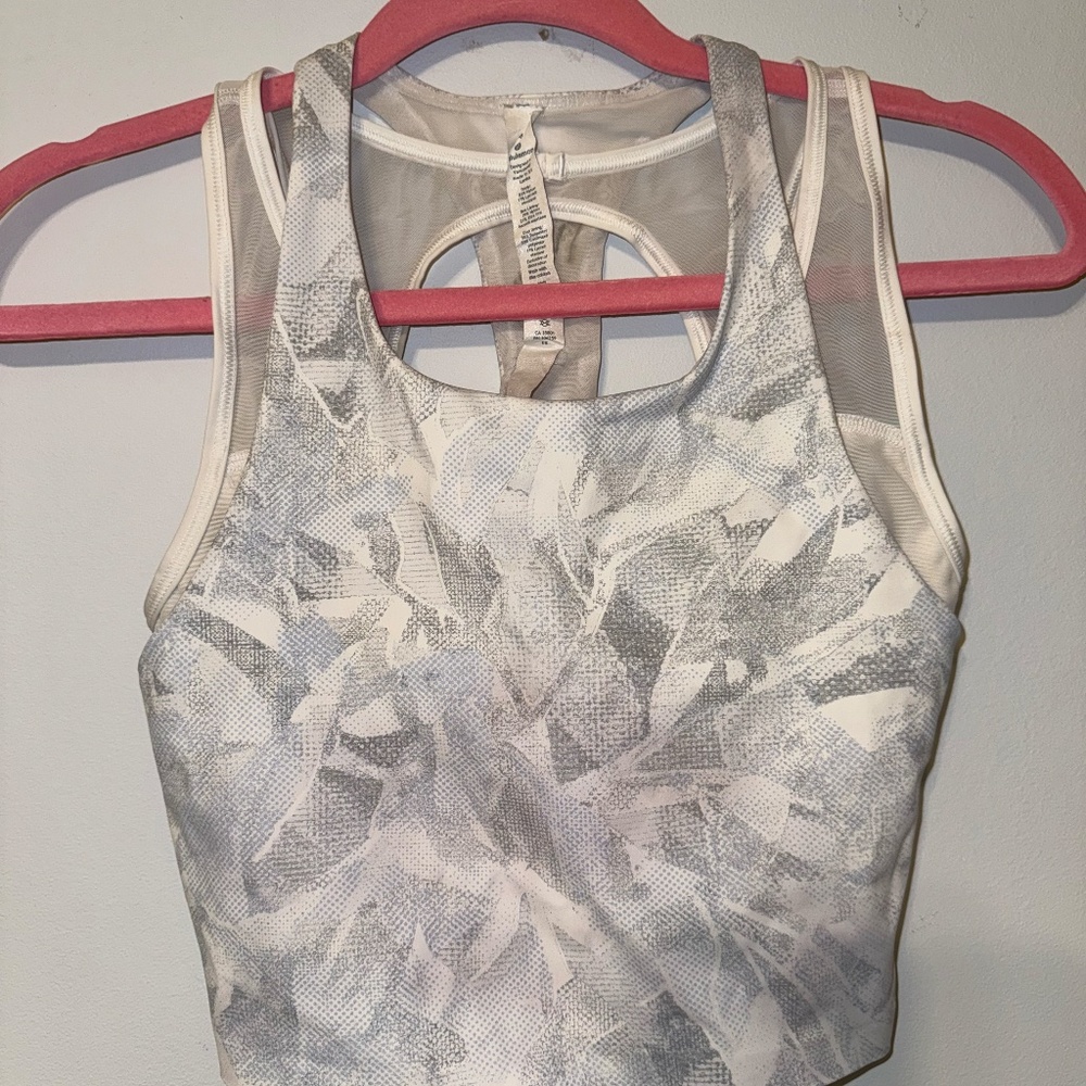 Lululmeon No Limits Tank - Mesh Racerback Bra Tank Rare Print